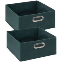 Lot de 2 boites de rangement carrées en tissu MIX'N MODUL
