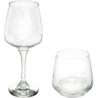 Set elaya 12pz 19x19x6 cm in vetro