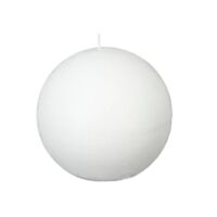Bougie boule rustique Olia blanc 445g - Atmosphera créateur d'intérieur