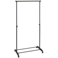 Facilitys – Portant à vêtements réglable 110-160 cm – Métal et polypropylène – Capacité 8 kg – Design extensible avec roulettes