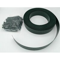 Lamelle occultante PVC avec clip de fixation de 50 m pour grillages rigides - 500x4,8x0,5cm - Vert