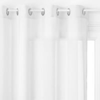 Atmosphera – Voilage enfant blanc 140x240cm – 100% polyester – 8 œillets pour installation facile – Luminosité optimale et intimité préservée