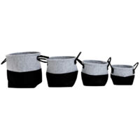Ensemble de 4 paniers de rangement empilables en feutre