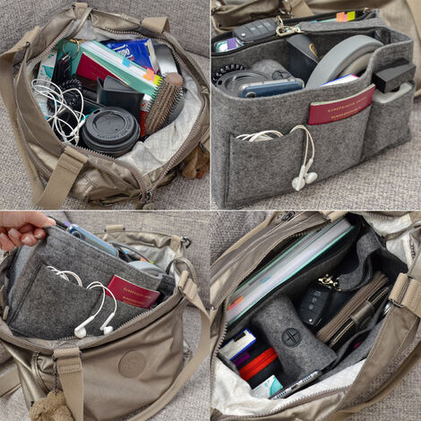 Handtaschen Organizer 36x12x22cm Filz Innentasche Taschen Einsatz