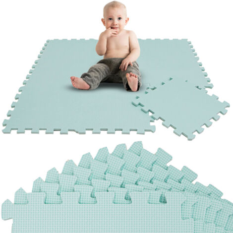 9 Teile Spielmatte Baby Puzzlematte - 30x30 Krabbelmatte Bodenmatte Kinderzimmer (1/5)