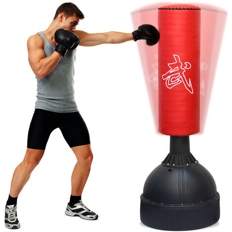 Boxen Training Set Punchingball Standboxsack Mit Boxhandschuhe Tragbar 125-140cm 
