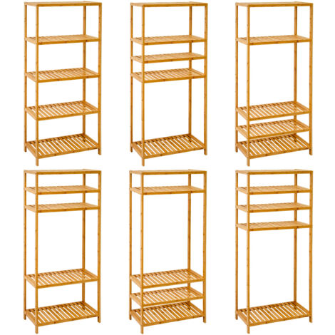 Bambus Regal 130x60 Standregal Bücherregal Küchenregal Badregal Bambusregal Holz