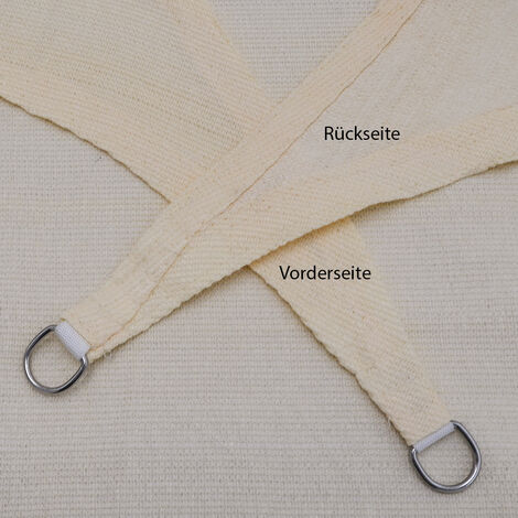 UV Sonnensegel 5x5x5 HDPE Dreieck Sonnenschutz Überdachung Balkon Garten Beige