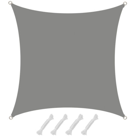 GAIJUAN Sonnensegel 3x3,5m – UV-Schutz 95%, Wasserdicht, Mit 4x 1,5m Seilen, Für Garten, Terrasse & Camping (dunkelgrau)