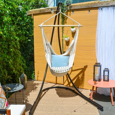 Bis 150kg: XL Hängesessel Gestell Outdoor - 210cm Ständer für Hängestuhl  Garten