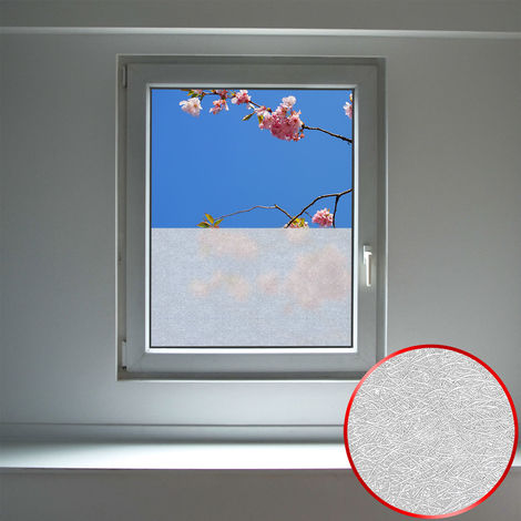 Sichtschutz Fensterfolie 90x200 cm Milchglasfolie Blickdicht Sonnenschutz