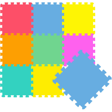 9 Teile Baby Kinder Puzzlematte ab Null - 30x30 Puzzle Spielmatte Krabbelmatte (1/5)