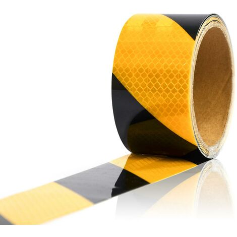 Selbstklebendes Warn- und Markierungsband: Farbe Gelb / Schwarz