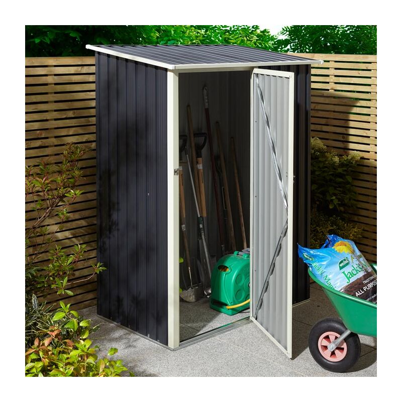 Rowlinson Trentvale 5X3 Metal Pent Shed - Dark Grey