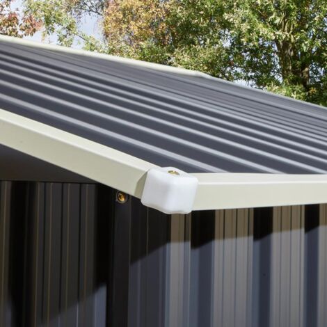 Rowlinson Trentvale 10X12 Apex Metal Shed Dark Grey