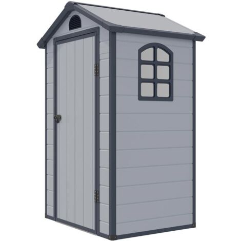 Rowlinson Airevale 4X3 Apex Plastic Shed - Light Grey