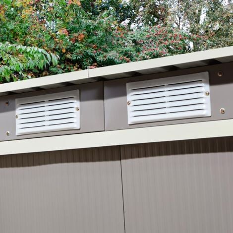 Rowlinson Trentvale 6x4 Metal Pent Shed Light Grey with Foundation Kit