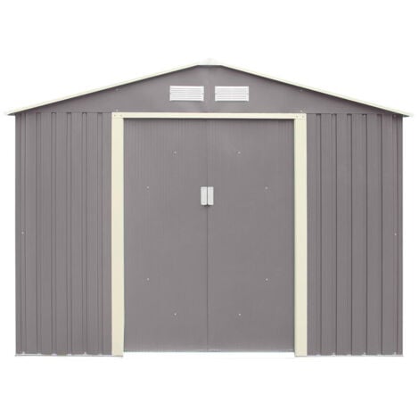 Rowlinson Trentvale 10X8 Metal Apex Shed - Light Grey