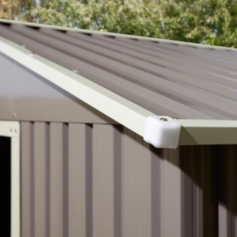 Rowlinson Trentvale 10X8 Metal Apex Shed - Light Grey