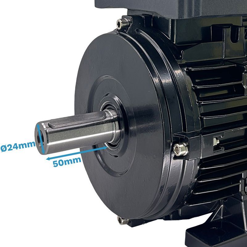 Moteur électrique Monophasé 1,5 KW (2 CV) 220V - 3000 Tr/min, Bride B14 - Pour Machine à Bois, Perceuse, Scie