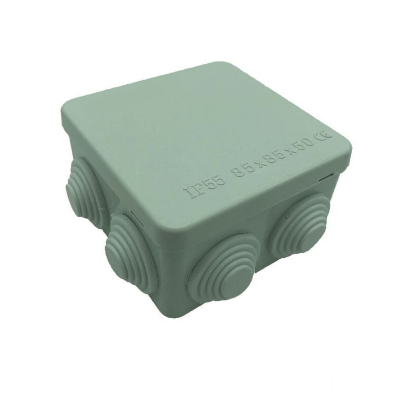 Boite de dérivation 85x85x50mm, 8 entrées souples, étanche IP55