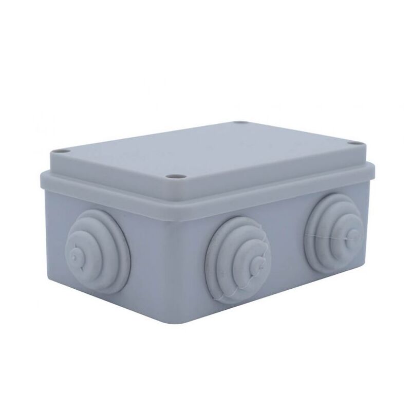 Boite de dérivation étanche IP54 80x120x50mm, en saillie, 6 entrées membranes souples
