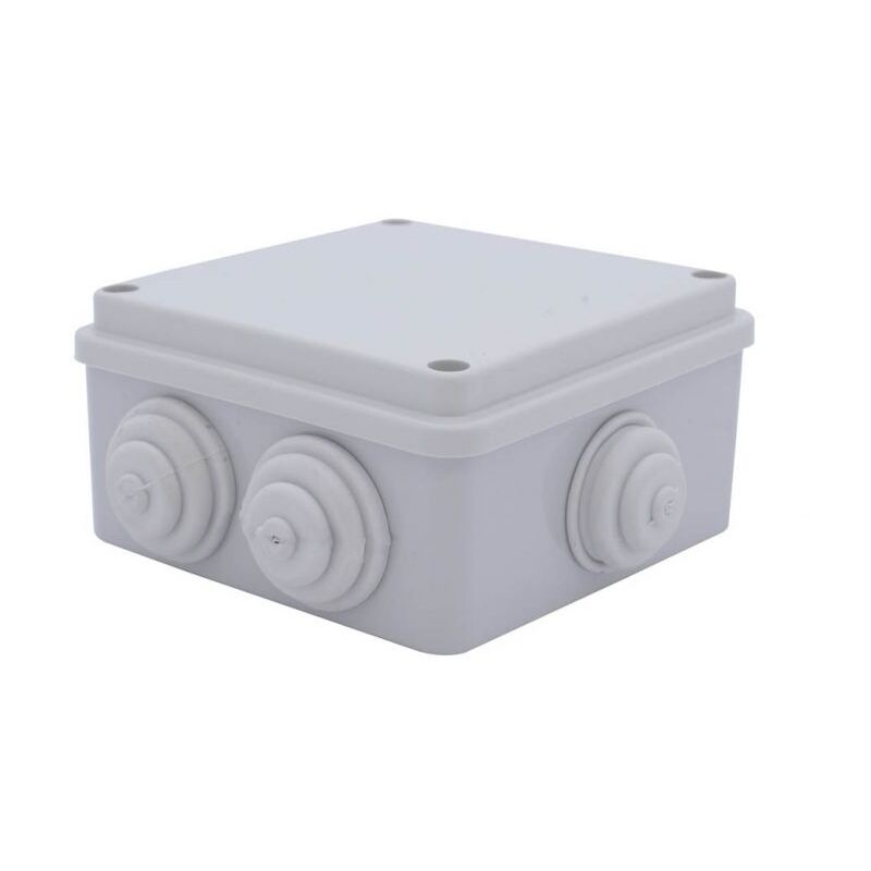 Boite de dérivation étanche IP54 110x110x70mm, en saillie, 6 entrées membranes souples