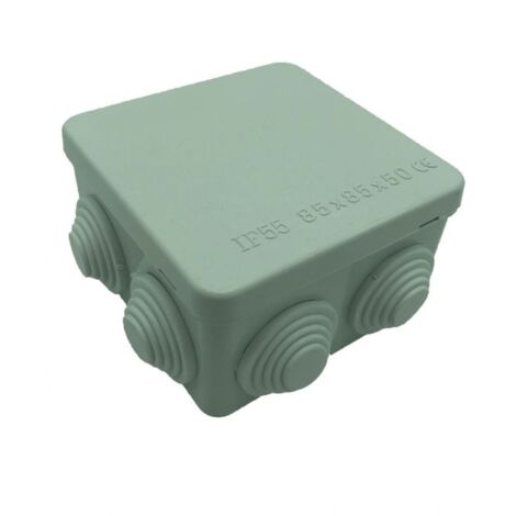 Boite de dérivation 85x85x50mm, 8 entrées souples, étanche IP55