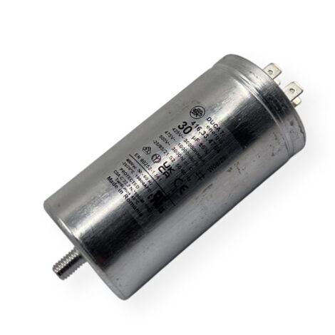 Condensateur permanent aluminium 30µF à cosses faston double - Ø50x98mm - DUCATI