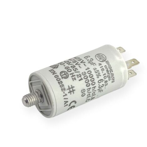Condensateur permanent 6.3µF à cosses - Ø30x56mm - DUCATI