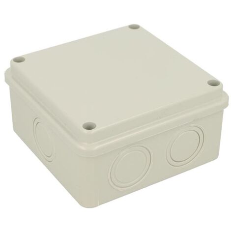 Boite de dérivation industrielle étanche IP54 100x100x50mm, ABS, 6 entrées pré-découpées