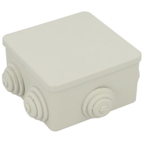 Boite de dérivation carré étanche IP44 80x80x40mm, 6 entrées souples
