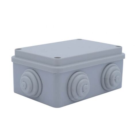 Boite de dérivation étanche IP54 80x120x50mm, en saillie, 6 entrées membranes souples