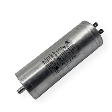 Condensateur permanent aluminium 35µF à cosses faston double - Ø45x122mm - DUCATI