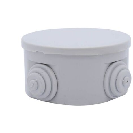 Boite de dérivation ronde étanche IP44 Ø70x40mm, 4 entrées souples (1/2)