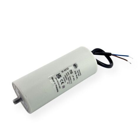 Condensateur permanent 70µF à câble - Ø50x117mm - DUCATI