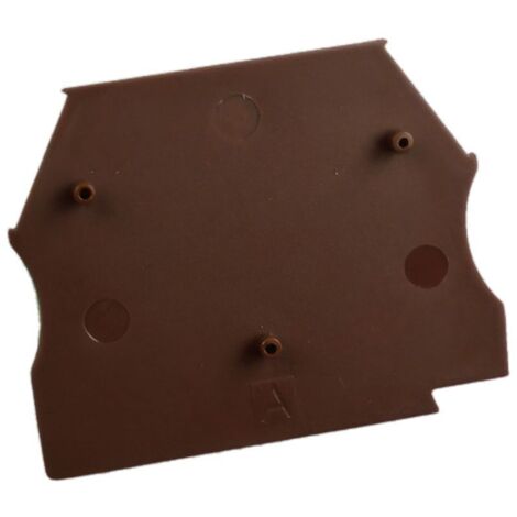 Plaque d'extrémité marron pour borne à vis 2,5 à 10 mm² - IMO