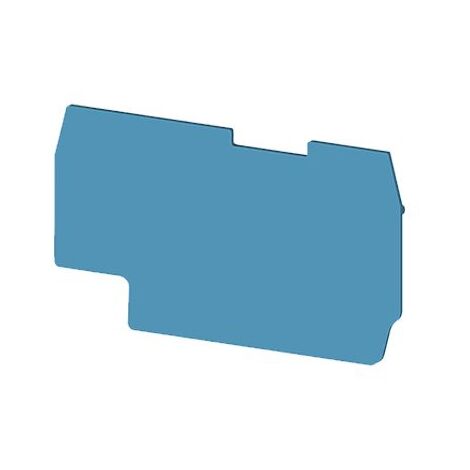 Plaque d'extrémité bleue pour borne à ressort 1,5mm² type PushFit - IMO