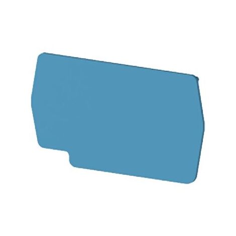 Plaque d'extrémité bleue pour borne à ressort 2,5mm² type PushFit - IMO