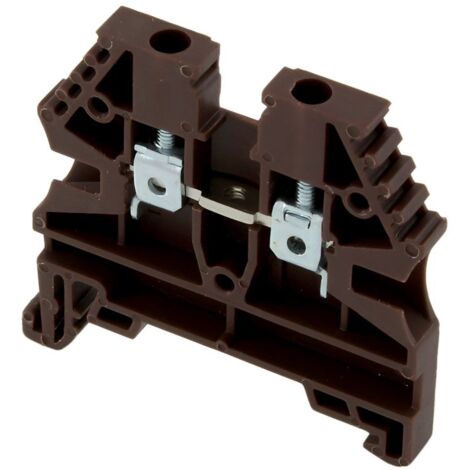 Borne de jonction à vis 2,5mm² - pas 5mm - marron - IMO (1/2)