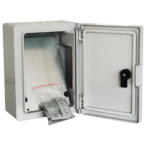 Coffret électrique ABS 330x250x130 étanche IP65 - Porte pleine - avec plaque de fond