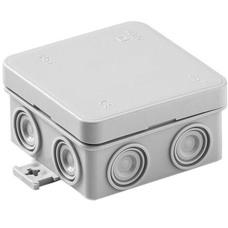 Petite boite de dérivation étanche IP55 75x75x40mm, ABS, 7 entrées souples, MINIBOX