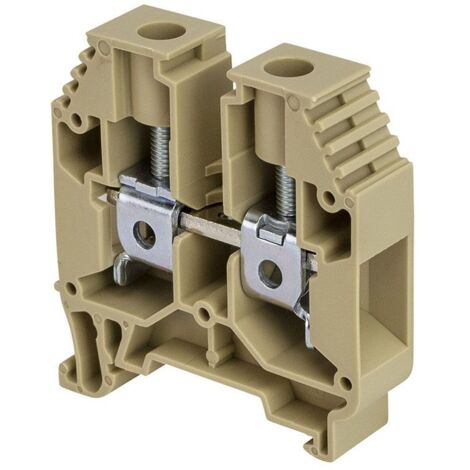 Borne de jonction à vis 16mm² - pas 12mm - beige - IMO (1/5)