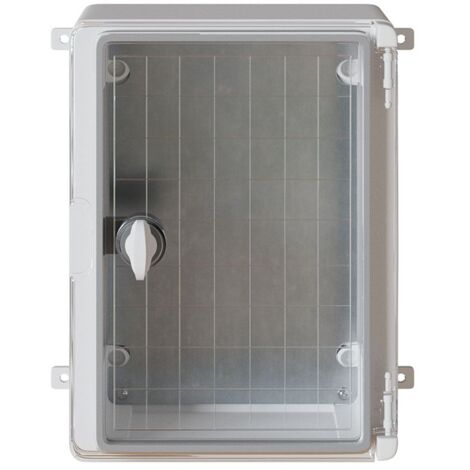 Coffret électrique ABS 280x210x130 étanche IP65 - Porte transparente - avec plaque de fond