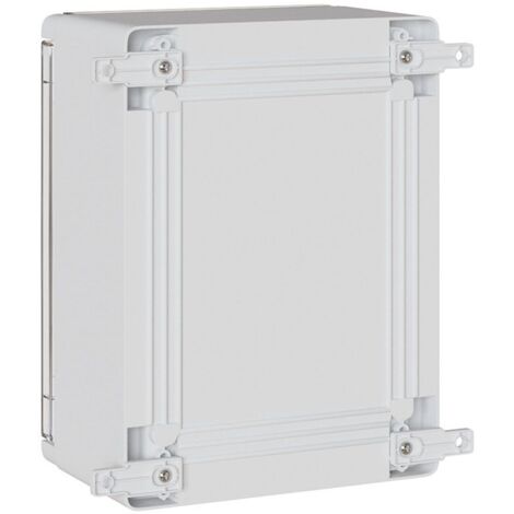 Coffret électrique ABS 280x210x130 étanche IP65 - Porte transparente - avec plaque de fond