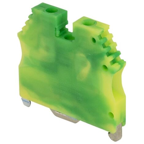 Borne de jonction à vis de terre 2,5 à 4mm² - pas 6mm - vert/jaune - IMO (1/5)