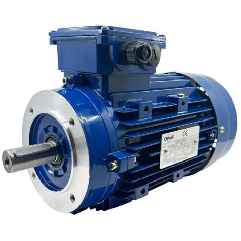 Moteur triphasé CEMER B14, 0.37 KW, 1500 TR/MIN, HA 71, 230/400V, IE1, Alu