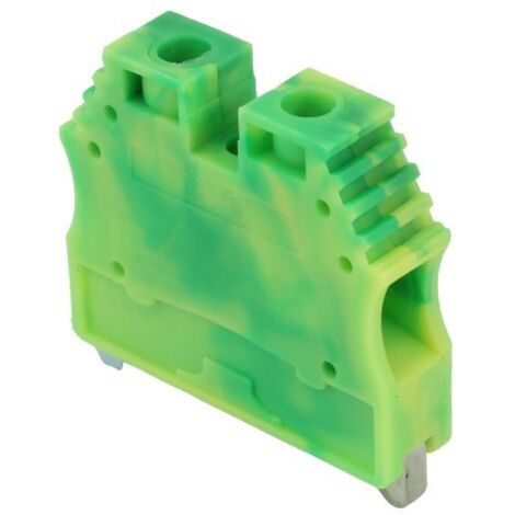 Borne de jonction à vis de terre 6 à 10mm² - pas 10mm - vert/jaune - IMO (1/3)
