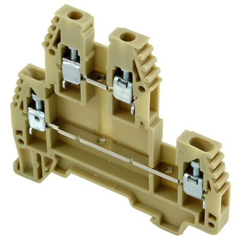Borne de jonction deux étage à vis 2,5mm² - pas 5mm - beige - IMO (1/5)