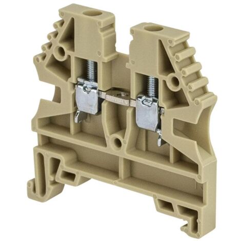 Borne de jonction à vis 2,5mm² - pas 5mm - beige - IMO (1/5)